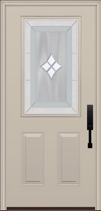 ProVia Legacy Single Entry Door 430 Style Aria Decorative Glass with Zinc Caming and Low-E - Doors and Beyond