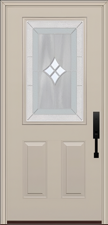ProVia Legacy Single Entry Door 430 Style Aria Decorative Glass with Zinc Caming and Low-E - Doors and Beyond