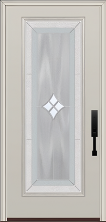 ProVia Legacy Single Entry Door 460 Style Aria Decorative Glass with Zinc Caming and Low-E - Doors and Beyond