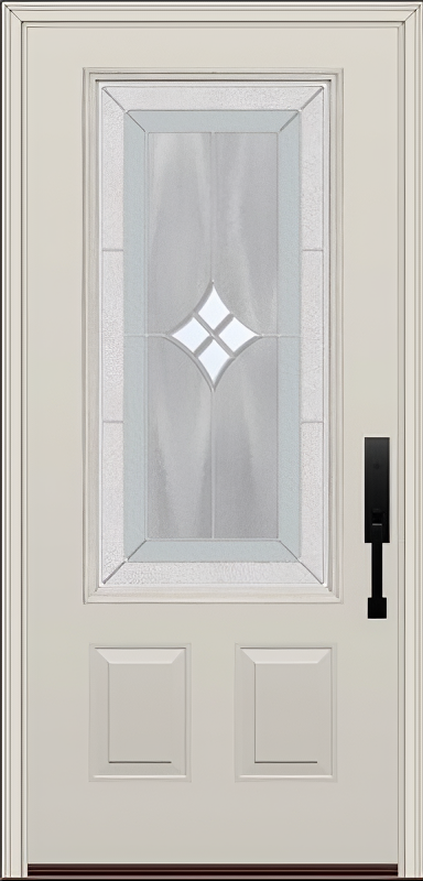 ProVia Legacy Single Entry Door 440 Style Aria Decorative Glass with Zinc Caming and Low-E - Doors and Beyond