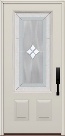 ProVia Legacy Single Entry Door 440 Style Aria Decorative Glass with Zinc Caming and Low-E - Doors and Beyond