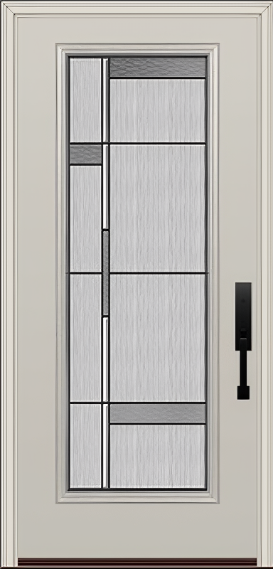 ProVia Legacy Single Entry Door 460 Style Manhattan Decorative Glass with Patina Caming and Low-E - Doors and Beyond