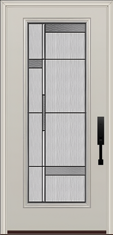 ProVia Legacy Single Entry Door 460 Style Manhattan Decorative Glass with Patina Caming and Low-E - Doors and Beyond