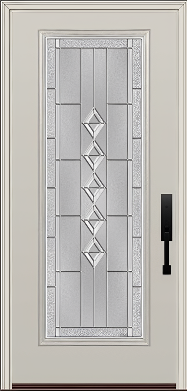 ProVia Legacy Single Entry Door 460 Style Gemstone Decorative Glass with Zinc Caming and Low-E - Doors and Beyond
