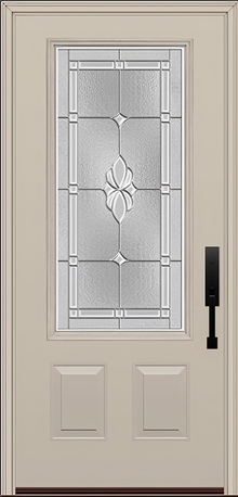 ProVia Legacy Single Entry Door 440 Style Somerset Decorative Glass with Zinc Caming and Low-E - Doors and Beyond