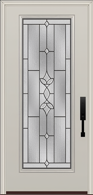 ProVia Legacy Single Entry Door 460 Style Esmond Decorative Glass with Patina Caming and Low-E - Doors and Beyond