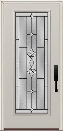 ProVia Legacy Single Entry Door 460 Style Esmond Decorative Glass with Patina Caming and Low-E - Doors and Beyond