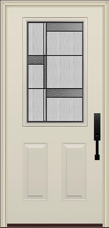 ProVia Legacy Single Entry Door 430 Style Manhattan Decorative Glass with Patina Caming and Low-E - Doors and Beyond