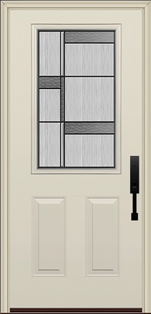 ProVia Legacy Single Entry Door 430 Style Manhattan Decorative Glass with Patina Caming and Low-E - Doors and Beyond