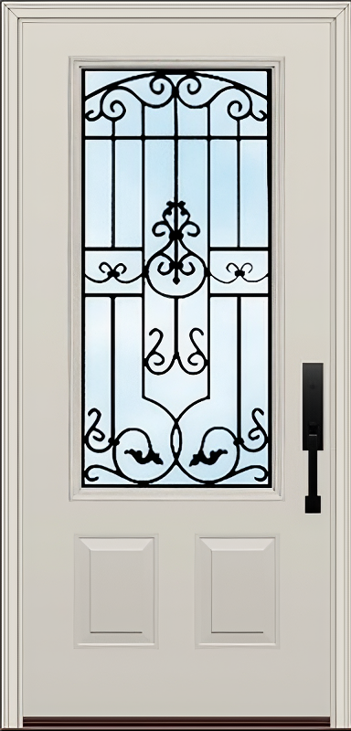 ProVia Legacy Single Entry Door 440 Style Barcelona Decorative Glass Clear Glass and Low E Glass - Doors and Beyond