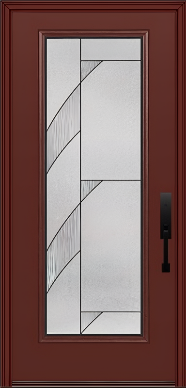 ProVia Legacy Single Entry Door 460 Style Tidal Decorative Glass with Patina Caming and Low-E - Doors and Beyond