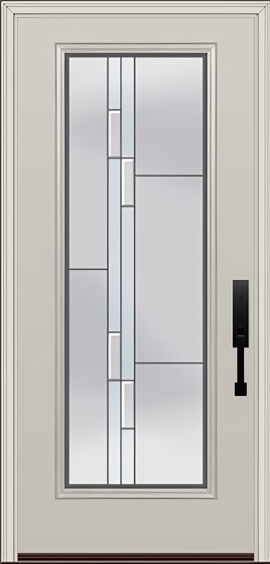 ProVia Legacy Single Entry Door 460 Style Genesis Decorative Glass with Silver Caming and Low-E - Doors and Beyond