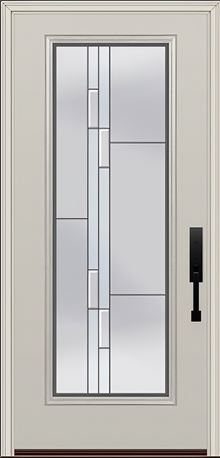 ProVia Legacy Single Entry Door 460 Style Genesis Decorative Glass with Silver Caming and Low-E - Doors and Beyond