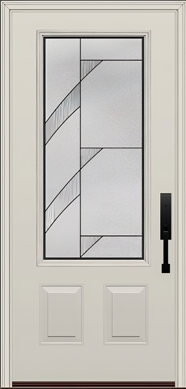 ProVia Legacy Single Entry Door 440 Style Tidal Decorative Glass with Patina Caming and Low-E - Doors and Beyond
