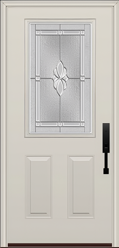 ProVia Legacy Single Entry Door 430 Style Somerset Decorative Glass with Zinc Caming and Low-E - Doors and Beyond