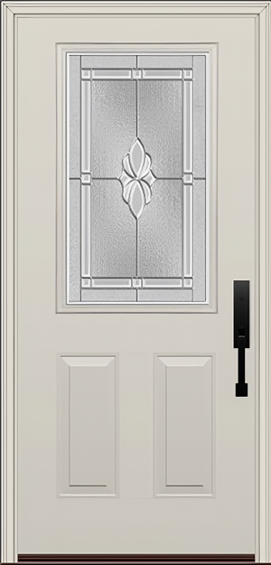 ProVia Legacy Single Entry Door 430 Style Somerset Decorative Glass with Zinc Caming and Low-E - Doors and Beyond