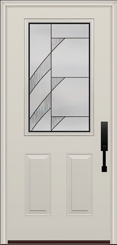 ProVia Legacy Single Entry Door 430 Style Tidal Decorative Glass with Patina Caming and Low-E - Doors and Beyond