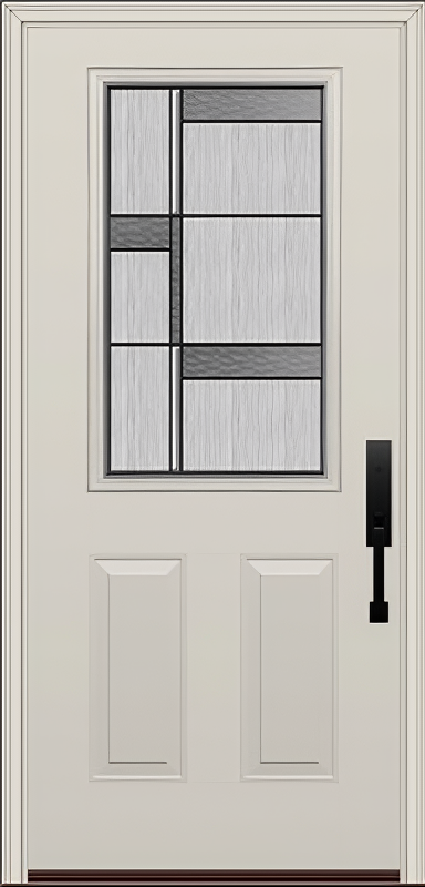 ProVia Legacy Single Entry Door 430 Style Manhattan Decorative Glass with Patina Caming and Low-E - Doors and Beyond