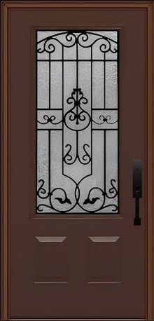 ProVia Legacy Single Entry Door 440 Style Barcelona Decorative Glass With Gluechip Privacy Glass - Doors and Beyond