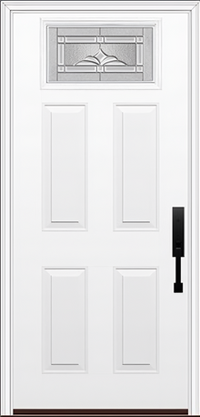 ProVia Legacy Single Entry Door 420 Style Somerset Decorative Glass with Zinc Caming and Low-E - Doors and Beyond
