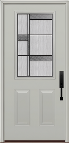 ProVia Legacy Single Entry Door 430 Style Manhattan Decorative Glass with Patina Caming and Low-E - Doors and Beyond
