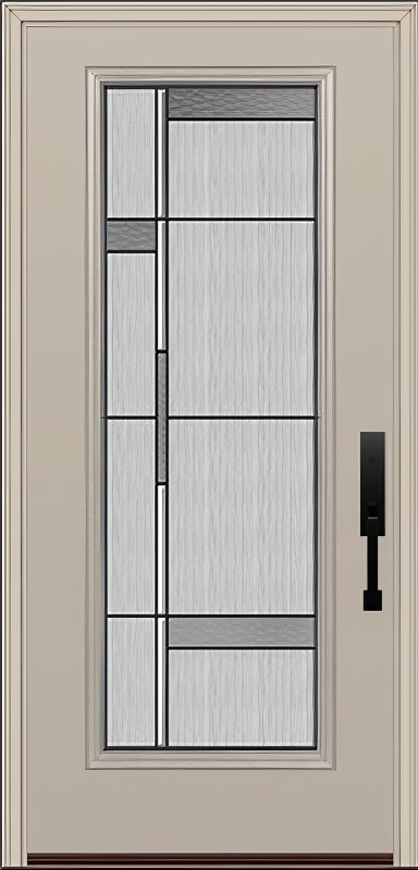 ProVia Legacy Single Entry Door 460 Style Manhattan Decorative Glass with Patina Caming and Low-E - Doors and Beyond