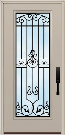 ProVia Legacy Single Entry Door 460 Style Barcelona Decorative Glass Clear Glass and Low E Glass - Doors and Beyond