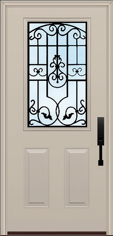 ProVia Legacy Single Entry Door 430 Style Barcelona Decorative Glass Clear Glass and Low E Glass - Doors and Beyond