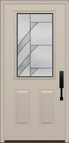 ProVia Legacy Single Entry Door 430 Style Tidal Decorative Glass with Patina Caming and Low-E - Doors and Beyond