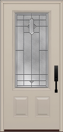 ProVia Legacy Single Entry Door 440 Style Brookhaven Decorative Glass with Zinc Caming and Low-E - Doors and Beyond
