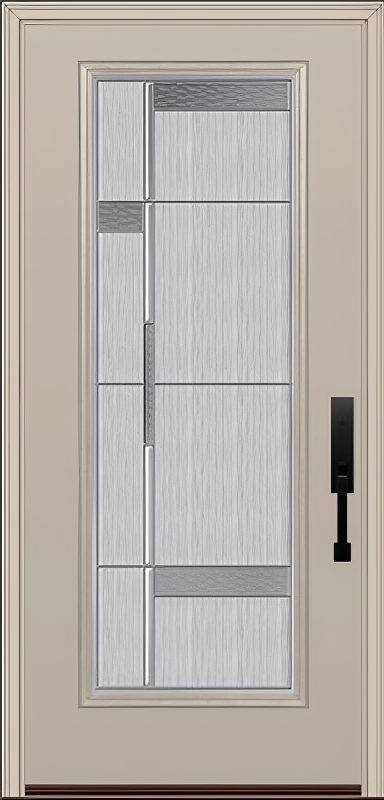 ProVia Legacy Single Entry Door 460 Style Manhattan Decorative Glass with Zinc Caming and Low-E - Doors and Beyond