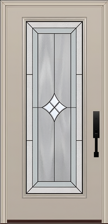 ProVia Legacy Single Entry Door 460 Style Aria Decorative Glass with Patina Caming and Low-E - Doors and Beyond