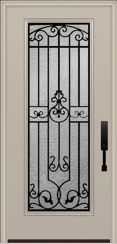 ProVia Legacy Single Entry Door 460 Style Barcelona Decorative Glass With Gluechip Privacy Glass - Doors and Beyond