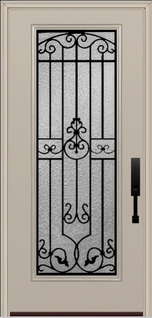 ProVia Legacy Single Entry Door 460 Style Barcelona Decorative Glass With Gluechip Privacy Glass - Doors and Beyond