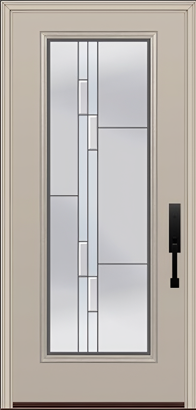 ProVia Legacy Single Entry Door 460 Style Genesis Decorative Glass with Silver Caming and Low-E - Doors and Beyond
