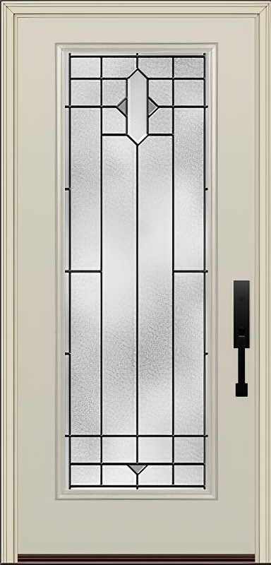 ProVia Legacy Single Entry Door 460 Style Brookhaven Decorative Glass with Patina Caming and Low-E - Doors and Beyond