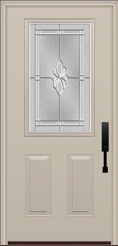 ProVia Legacy Single Entry Door 430 Style Somerset Decorative Glass with Zinc Caming and Low-E - Doors and Beyond