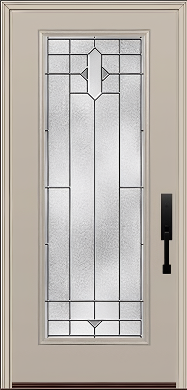ProVia Legacy Single Entry Door 460 Style Brookhaven Decorative Glass with Zinc Caming and Low-E - Doors and Beyond