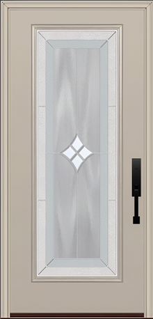 ProVia Legacy Single Entry Door 460 Style Aria Decorative Glass with Zinc Caming and Low-E - Doors and Beyond