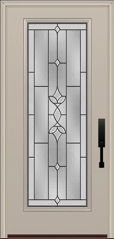 ProVia Legacy Single Entry Door 460 Style Esmond Decorative Glass with Patina Caming and Low-E - Doors and Beyond