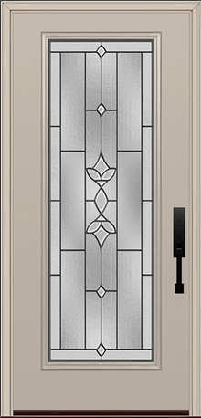 ProVia Legacy Single Entry Door 460 Style Esmond Decorative Glass with Patina Caming and Low-E - Doors and Beyond