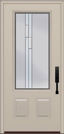 ProVia Legacy Single Entry Door 440 Style Genesis Decorative Glass with Silver Caming and Low-E - Doors and Beyond