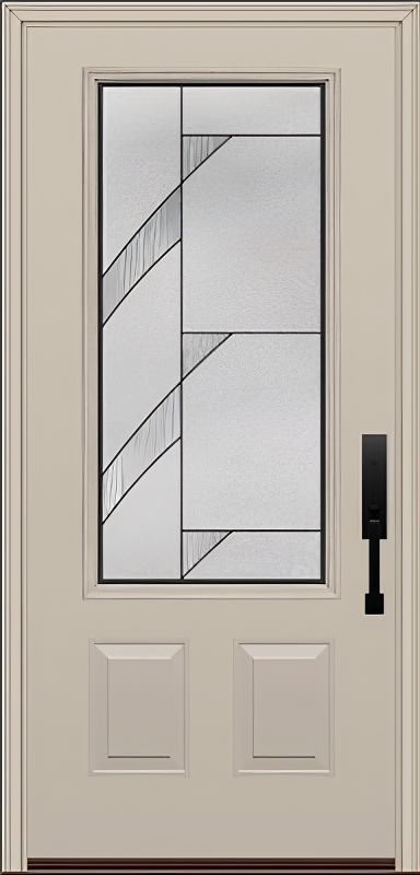 ProVia Legacy Single Entry Door 440 Style Tidal Decorative Glass with Patina Caming and Low-E - Doors and Beyond