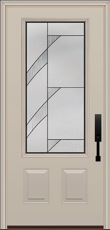 ProVia Legacy Single Entry Door 440 Style Tidal Decorative Glass with Patina Caming and Low-E - Doors and Beyond