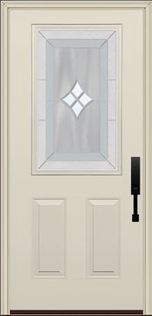 ProVia Legacy Single Entry Door 430 Style Aria Decorative Glass with Zinc Caming and Low-E - Doors and Beyond