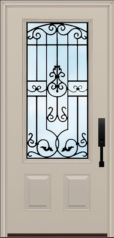 ProVia Legacy Single Entry Door 440 Style Barcelona Decorative Glass Clear Glass and Low E Glass - Doors and Beyond