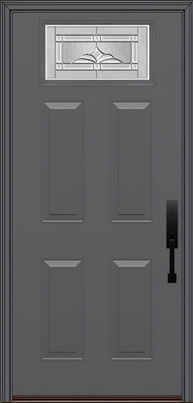 ProVia Legacy Single Entry Door 420 Style Somerset Decorative Glass with Zinc Caming and Low-E - Doors and Beyond