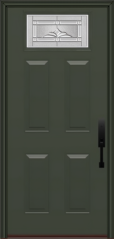 ProVia Legacy Single Entry Door 420 Style Somerset Decorative Glass with Zinc Caming and Low-E - Doors and Beyond