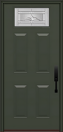 ProVia Legacy Single Entry Door 420 Style Somerset Decorative Glass with Zinc Caming and Low-E - Doors and Beyond