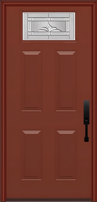 ProVia Legacy Single Entry Door 420 Style Somerset Decorative Glass with Zinc Caming and Low-E - Doors and Beyond